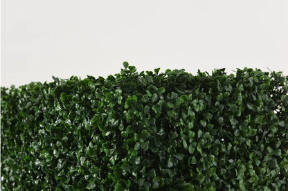 AGPL Artificial Hedge Wall (38" Width* 12" Deep* 48" Height) with Dark Gray Stainless Steel Planter Box (48.0)