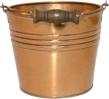 Headwind Vintage Collection - 6 Inch New Penny Banded Planter with Handles – Galvanized Bucket Planter - Decorative Small Planters for Indoor Plants & Outdoor Use by Robert Allen