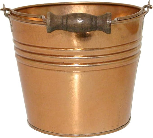 Headwind Vintage Collection - 6 Inch New Penny Banded Planter with Handles – Galvanized Bucket Planter - Decorative Small Planters for Indoor Plants & Outdoor Use by Robert Allen