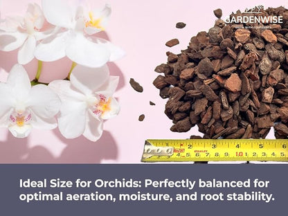 Premium Orchid Bark for Potting Mix – Ready-to-Use Pine Bark for Indoor Plants, Orchid Repotting & Soil Mix Creation, Ideal Orchid Medium (3 quarts)