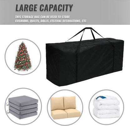 Outdoor Patio Cushion Storage Bags 68Inch Waterproof Extra Large Patio Furniture Cover Cushion Storage Bag with Handle and Zipper