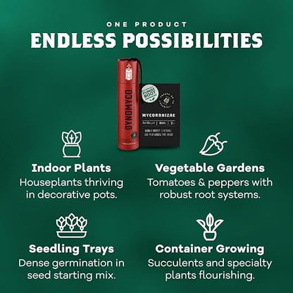 DYNOMYCO Granular Mycorrhizal Fungi Inoculant, 200g / 7oz – Boosts Root Growth, Yields & Nutrient Uptake – 900 Propagules/g, Concentrated Granules, & OMRI Listed – Biofertilizer for Plant Growth