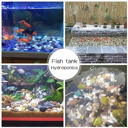 Voulosimi River Rock Stones, Natural Decorative Polished Mixed Pebbles Gravel,Outdoor Decorative Stones for Plant Aquariums, Landscaping, Vase Fillers (4 LB, Mixed Colors)