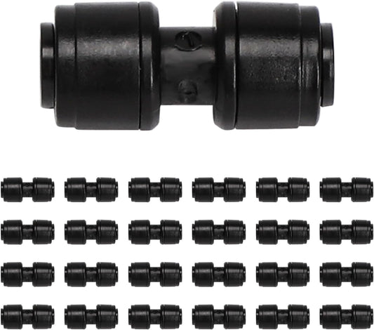 MIXC 20 Pack 1/4" Drip Irrigation Coupling Connectors, Quick Connect Drip Line Connectors for 1/4 Inch Irrigation Tubing, Leak Free Irrigation Tubing Connectors for Garden Sprinkler System.