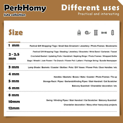 SMART&CASUAL 800 Ft Natural Jute Twine String Thin Ribbon Hemp Twine for Craft Plant Gift Wrapping Christmas Handmade Arts Decoration Packing String Home Decor (800 Ft (244M))