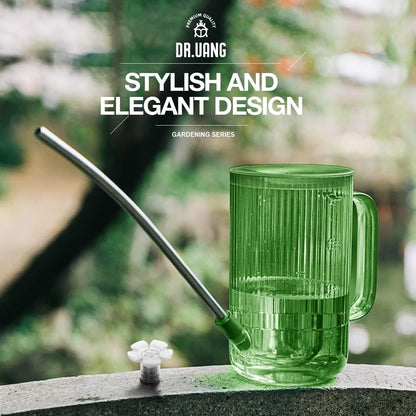 Small Watering Can Indoor Plants with Long Spout (1L, Green)