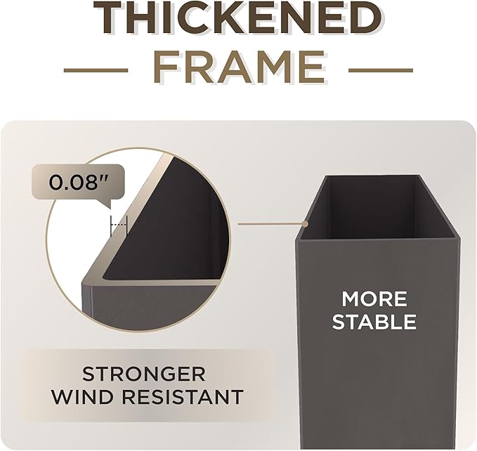 10' X 13' Patio Umbrella Outdoor Large Rectangle Offset Cantilever Umbrellas Double Top Heavy Duty Windproof with 360-degree Rotation for Pool Garden Deck