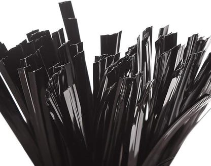 1000 Pcs Black Foil Twist Ties - Metallic Twist Ties 5 inch
