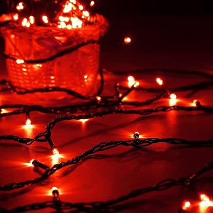 Connectable 240LED 88Ft 13Modes Christmas String Lights Indoor Outdoor | Extendable Green Wire Red Christmas Tree Lights with Timer | Twinkle Fairy Light Plug in for Xmas Tree Garden Decor(Red)