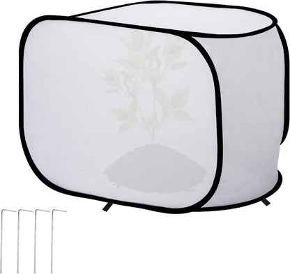 23" x 17" x 17" Pop up Rectangular Frost Protection Plant Cover, Winter Garden Plants Freeze Protection Tent, Warm Garden Bed Plant Protector Enclosure for Snow Frost Protection Indoor & Outdoor
