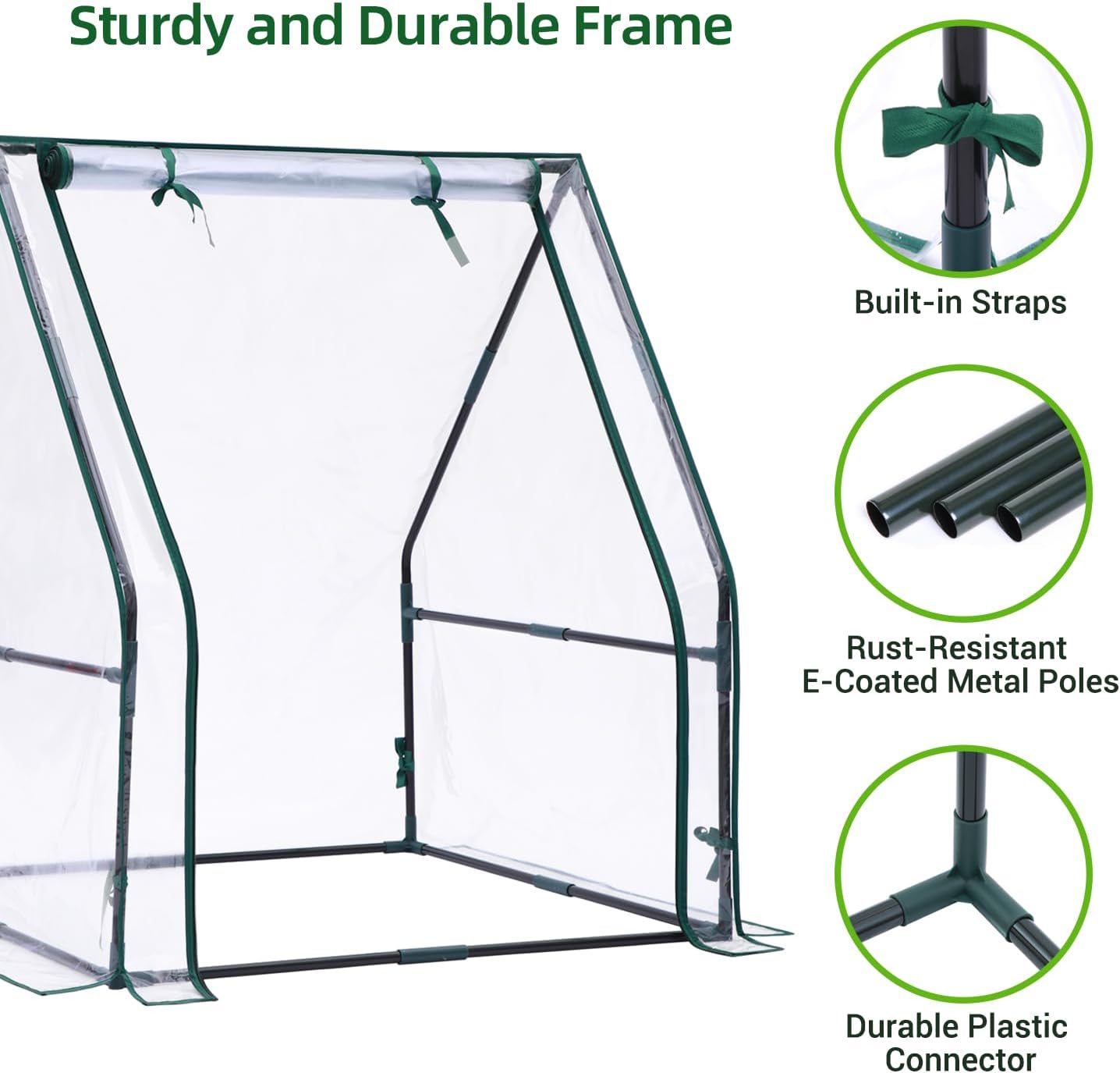 Mini Greenhouse for Indoor Outdoor: Ohuhu Portable Green House with Waterproof Pad for Small Plants Nursery Germination, 36"x36"x42" Light Duty Cover Tent Humidity Dome Seedling Accessory