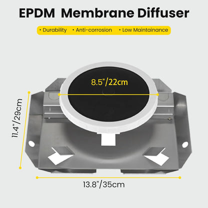 Pond Aerator, 5.2 CFM for Pond and Lakes Up to 3 Acres, 3/4 HP Compressor + 200 Feet Air Hoses + 2 Diffusers + Timer, Aeration Pumps Kit for Deep Water Oxygen Circulation