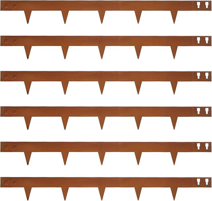 Corten Steel Landscape Edging 40 Inch Strips Steel Landscape Edging Metal Garden Edging Border Rusted Edge 4.5 Inch Depth Steel Edging for Landscaping Lawn Yard 6 pcs by GZGNEEVL