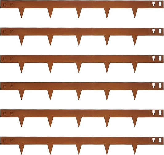 Corten Steel Landscape Edging 40 Inch Strips Steel Landscape Edging Metal Garden Edging Border Rusted Edge 4.5 Inch Depth Steel Edging for Landscaping Lawn Yard 6 pcs by GZGNEEVL