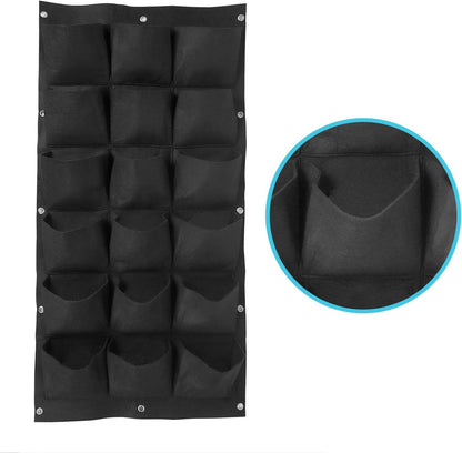 ZOENHOU 2 Pack Total 36 Roomy Pockets Vertical Garden Planter, Wall-Hanging Flower Pot Bags, Felt Wall Mount Balcony Planter Pouch for Herbs, Succulent, Flowers and Vegetables