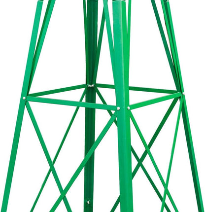8FT Windmill for Yard Garden Decoration with Weather Vanes，Heavy Duty Outdoor Wind Mills, Large Metal Outdoor Windmill, Weather Resistant,Green