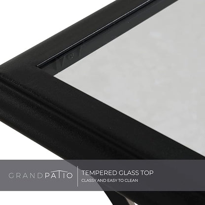 Grand patio Rocking Chairs Patio Chairs Bistro Sets Conversation Chair Indoor Outdoor Chat Set Motion Chair A Comfortable Shake of 5-10° Unique Design Patio Set with Grey Cushions 3-Piece