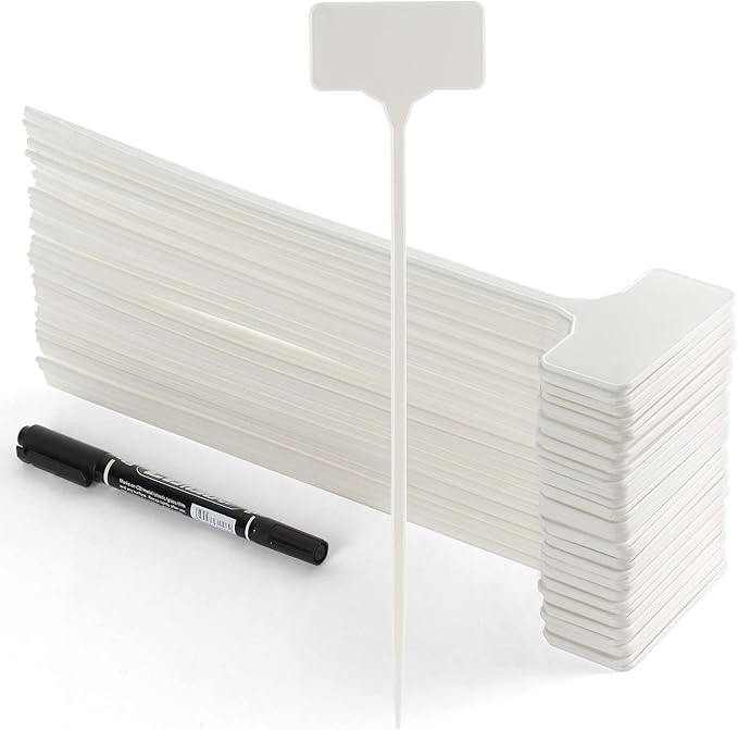 Garden Markers Waterproof, Outdoor Large Plant Id Tags Tall Plant Labels, Plastic Garden Signs Identification Stakes, for Vegetables Herb Seed Pot Flower, 50pcs 11'' Long