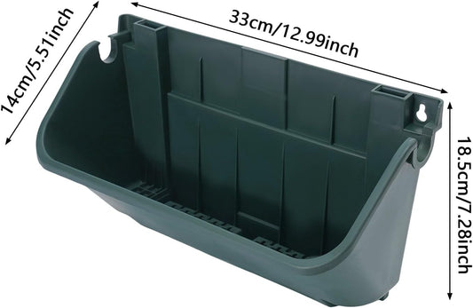 Vertical Wall Planter with 24 Plastic Pots, Wall-Mounted Garden Planter Stackable Wall Hanging Flower Pot Clasp Design with Grooves Drainage Holes for Indoor and Outdoor (Army Green 24)