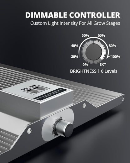 VIPARSPECTRA XS1500 LED Grow Lights for Seed Starting Compatible with Samsung LM301H Diodes and MeanWell Driver, Dimming Daisy Chain Grow Lights for Indoor Plants Full Spectrum for 2x2/3x3 Grow Tent