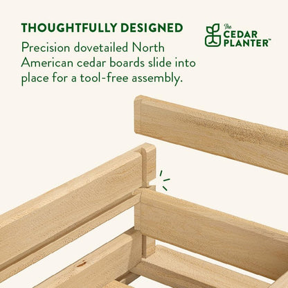 Greenes Fence Cedar Wood Planter Box, 32" x 11" x 10" - Made in USA with North American Cedar