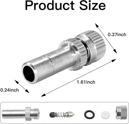24 Pcs Misting Nozzles, Brass Misting Nozzles High Pressure Anti Drip Cleanable 0.012" / 0.3mm Orific for Outdoor Cooling System