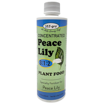 EZ-GRO Peace Lily Fertilizer for Indoor Plants - Concentrated Liquid Plant Food with The Ratio of 3 1 2 NPK Fertilizer | Perfect for Indoor Plant Food, 8 Fl.Oz (250 ml)