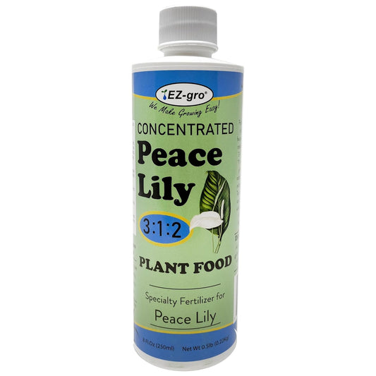 EZ-GRO Peace Lily Fertilizer for Indoor Plants - Concentrated Liquid Plant Food with The Ratio of 3 1 2 NPK Fertilizer | Perfect for Indoor Plant Food, 8 Fl.Oz (250 ml)