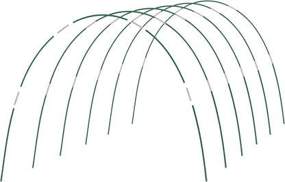 PHYEX Garden Hoops Greenhouse Hoops for Row Covers & Raised Beds, Rust-Free Fiberglass Frame, DIY Adjustable Garden Tunnel with Clips for Plant Covers, Netting, & Frost Protection, 30pcs