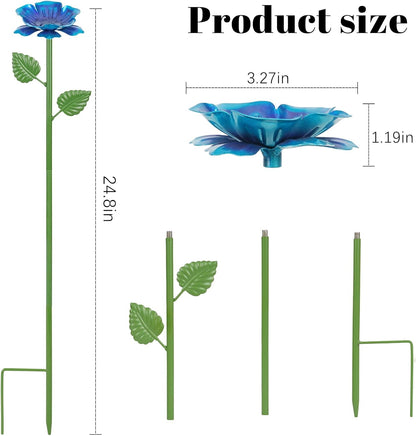 6 Pack Bee Watering Station - Flowers Butterfly Feeder, Bee Water Feeders for Outside, Metal Garden Decor, Bee Baths for Garden Yard Patio