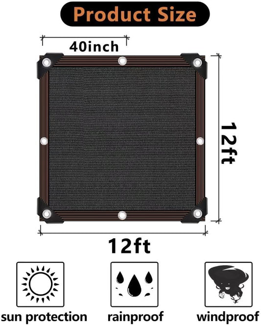 Shade Cloth - 70-90% Sunblock Net for Garden Patio,Shade Sails for Plants Greenhouse Outdoor Pergola Lawn Swimming Sun Shade Cloths for Kennel Chicken Coop Easier to Hang Shade Net Cover…