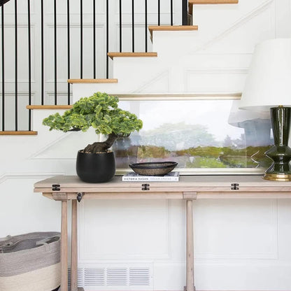 Artificial Bonsai Tree Juniper Faux Plants Indoor Fake Plants Decor with Black Ceramic Pots for Home Table Office Desk Bathroom Shelf Bedroom Living Room Farmhouse Decorations