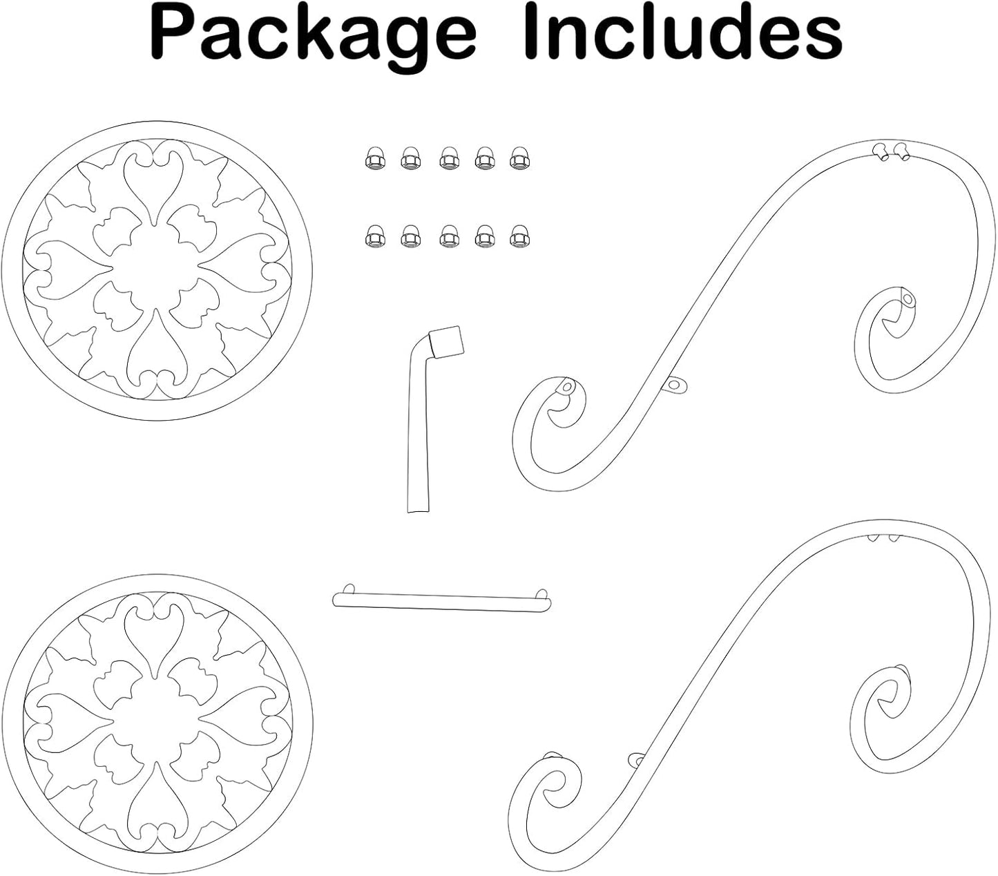 2 Tier Golden Plant Stand for Indoors, Beautiful Appearance And Cute Shape. Brown 1 Pcs