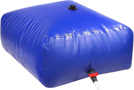 Portable 500L/132 Gallon Water Tank Collapsible Water Storage Container Bag, Water Bladder Bob with Valve for Camping RV Life Agricultural Outdoor Construction Watering