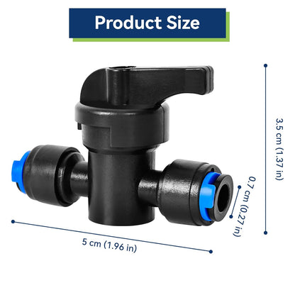 20 Pack 1/4" Drip Irrigation Shut Off Valve, Quick Connect Universal Drip Irrigation Tubing Coupling Valve, Connector Locking Fitting for Sprinkler or Drip Irrigation System