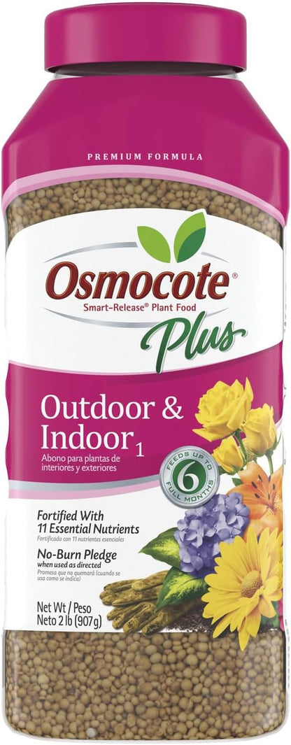 Osmocote Smart-Release Plant Food Plus Outdoor & Indoor₁, Granular Fertilizer with 11 Essential Nutrients, 2 lbs.