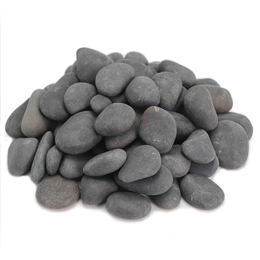 10LB Black Stones Pebbles River Rocks, Natural Beach Pebbles, 0.8-1.5" Decorative Rocks- Ideal for Garden Landscaping, Home Decor, Aquariums, Painting, Crafting and Gifts, Black Colors