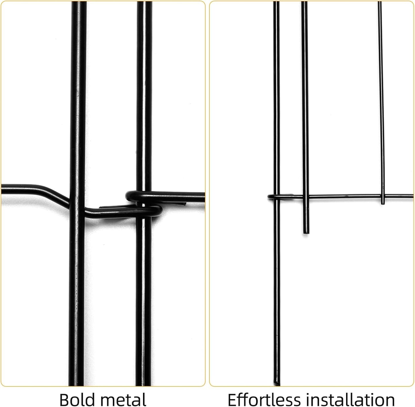 No Dig Garden Fence 16in x 20ft 20 Panels Decorative Garden Border for Fencing for Flower Beds, Dog Barrier, Patio and Yard Decoration