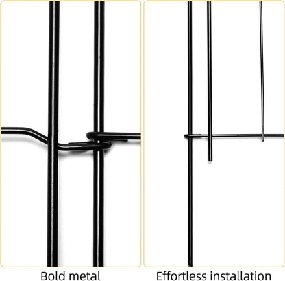 No Dig Garden Fence 16in x 10ft 10 Panels Decorative Garden Border for Fencing for Flower Beds, Dog Barrier, Patio and Yard Decoration