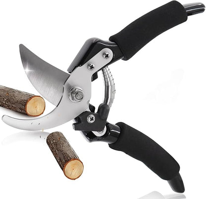 Bypass Pruning Shears Garden Clippers, Gardening Scissors with Sharp, Rust Resistant Steel Blade