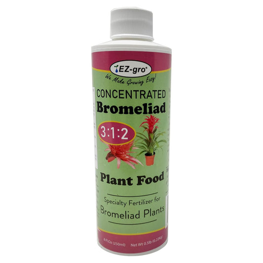 Professional Liquid Bromeliad Fertilizer by EZ-gro | 3:1:2 Ratio of Concentrate Indoor Plant Fertilizer for Your Bromeliads Live Plant | 8 oz Bottle