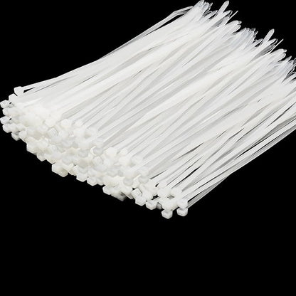 14 Inch Zip Ties White 1000 PCS, 40 Lbs- Heavy Duty Tensile Strength, Nylon PA66 UV Resistant Cable Ties for Indoor and Outdoor Use - Ideal for object bundling and fastening