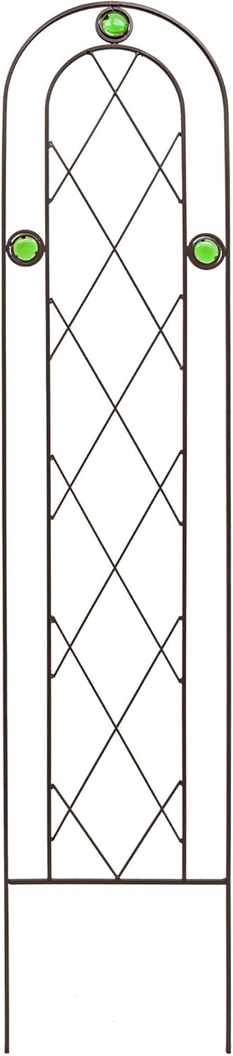 TR01 4' x 10" Arched Garden Trellis, Black
