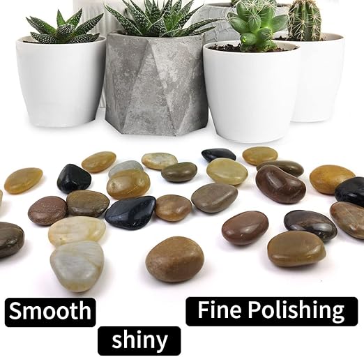 2LB Polished Colorful River Rocks,1-2.2 Inch Mixed Color Pebbles for Garden Landscaping, Landscaping Pebbles, Vase Filling Colorful Pebbles, Outdoor Decorative River Rocks