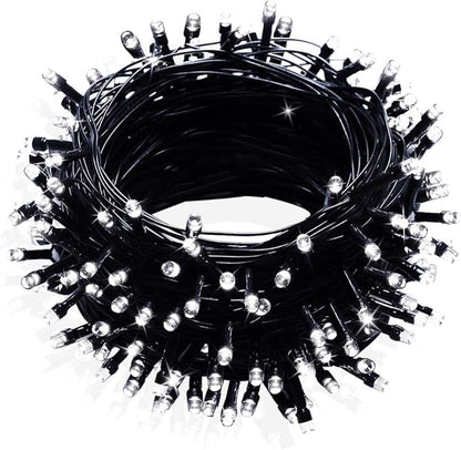 FULLBELL Fairy Lights Outdoor String Lights 33ft 100 LED with Memory Modes Controller, Extendable Christmas Lights Decorations for Wedding, Christmas, Party, Patio, Indoor Outdoor (White2)