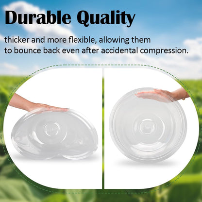 Plant Protectors from Animals 5-Pack, 10" D × 6.7" H Garden Cloches for Seedlings Nursery Pots, Clear Plant Covers, Mini Greenhouse for Plants, Durable Humidity Domes with Ventilation Holes