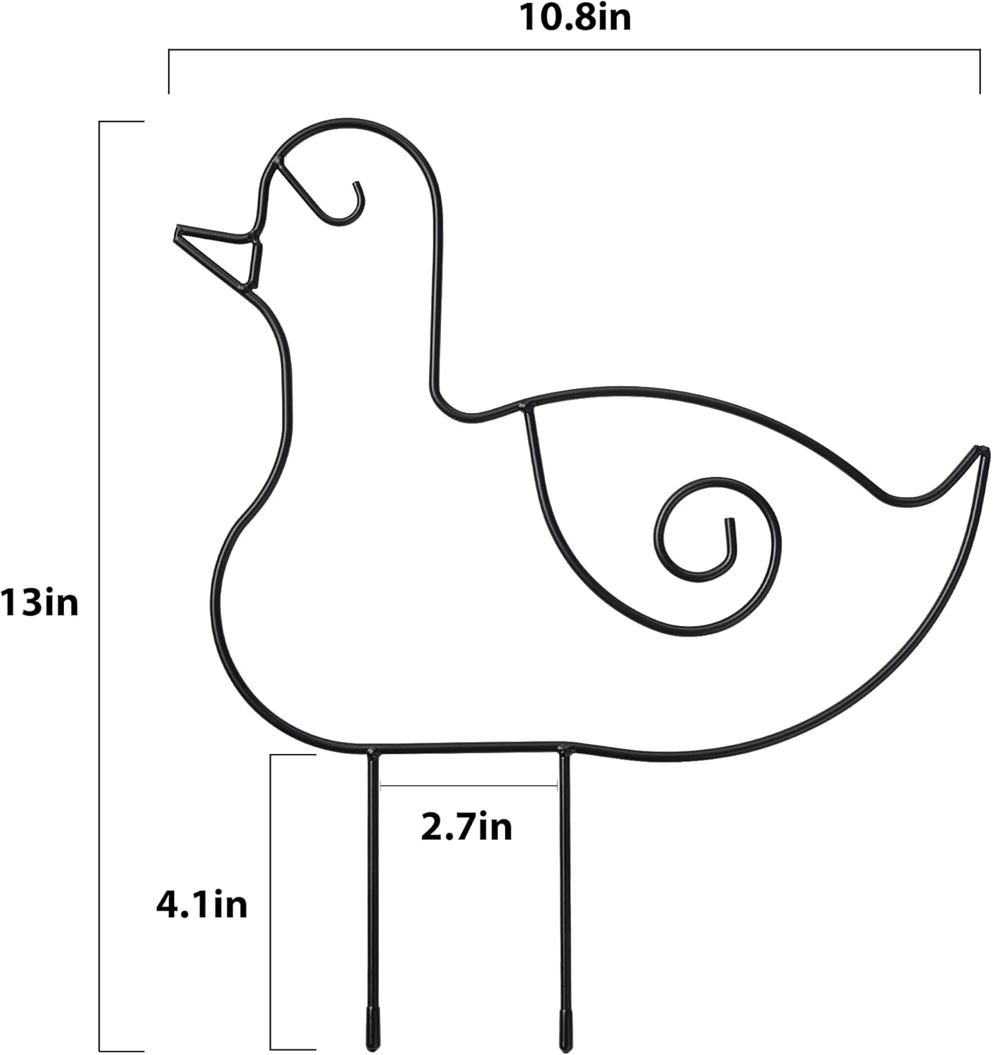 2 Pack Plant Trellis Indoor, 10.8" W x 13" H Small Trellis for Potted Plants, Decorative Trellis for Climbing Plants Indoor, Ideal for Vines on Tabletops, Balconies, Gardens and Lawns, Duck-Shaped