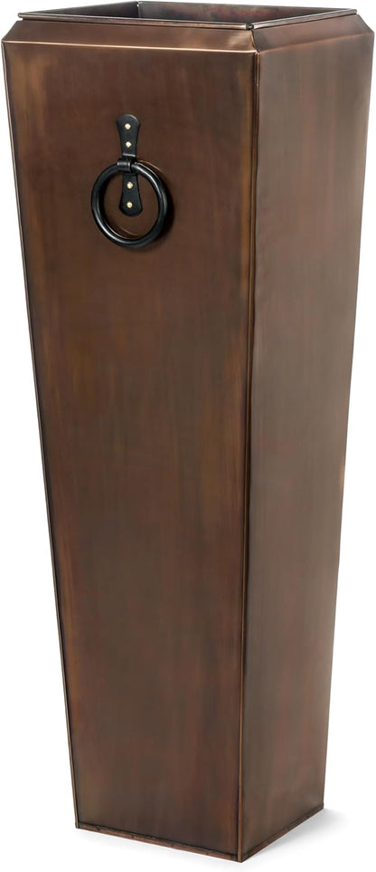 H Potter Tall Outdoor Planters Copper Large Flower Pots Indoor for Patio Balcony Garden Deck Front Porch Entryway Antique Copper Single Large