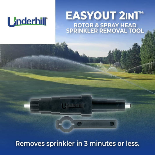 Underhill EasyOut 2in1 Sprinkler Removal Tool for Rotors and Spray Head Replacement with Torque Wrench, Irrigation Pop-up Repair Tool, A-EO-SRT-RS