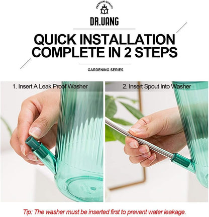 Small Watering Can Indoor Plants with Long Spout (1L, Red)